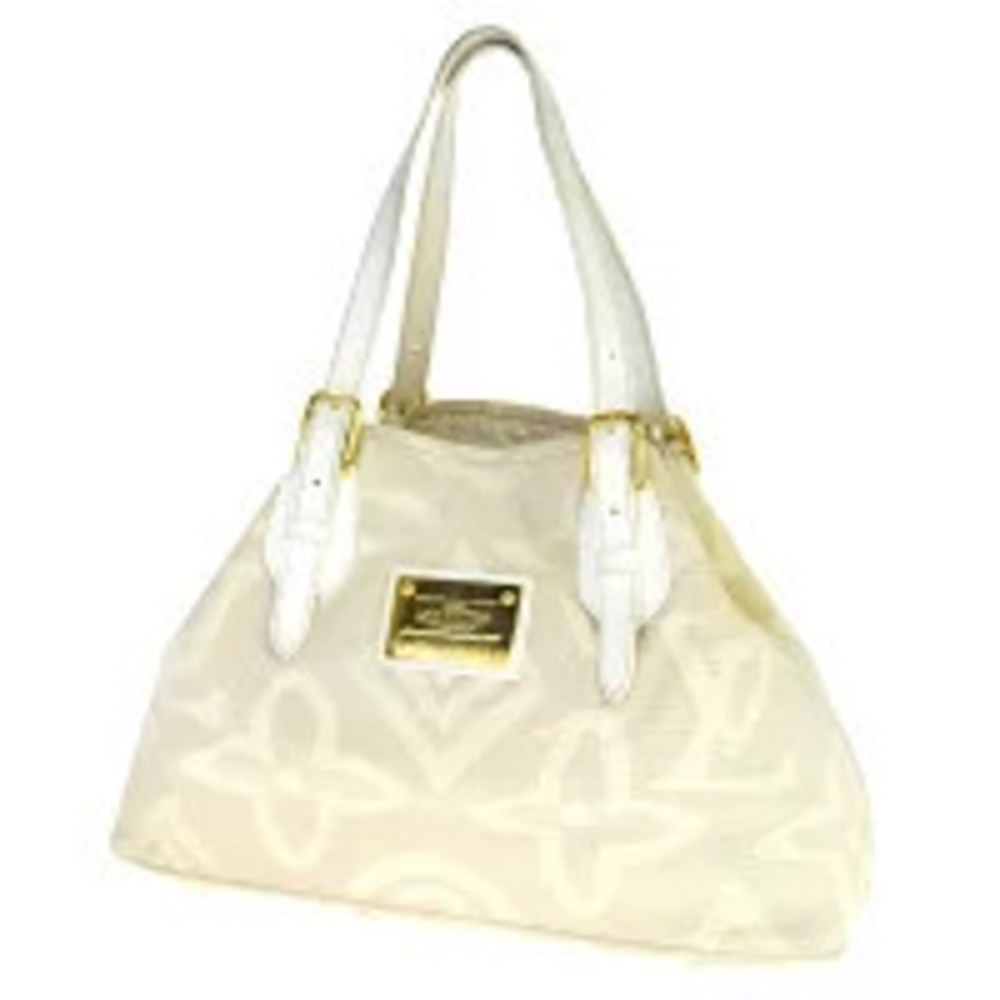 Louis Vuitton Tahitienne Cabas bag cream canvas white leather